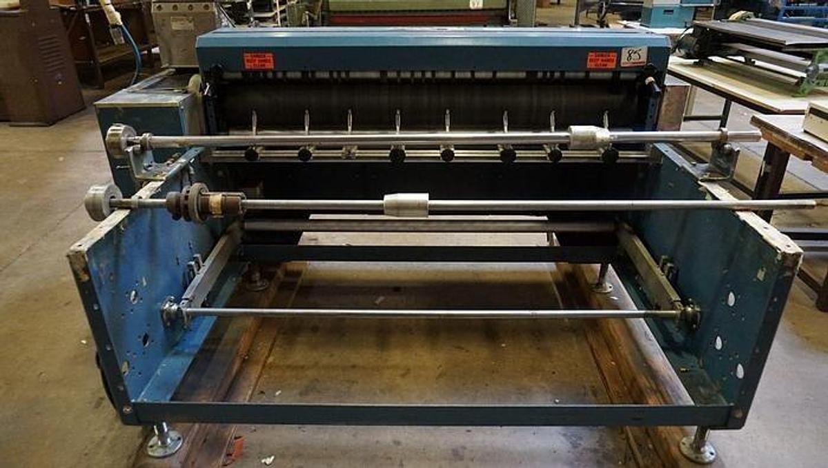 Used 60" ROSENTHAL SHEETER MODEL WA-S-5-HUBZEVAA WITH RAZOR SLITTING
