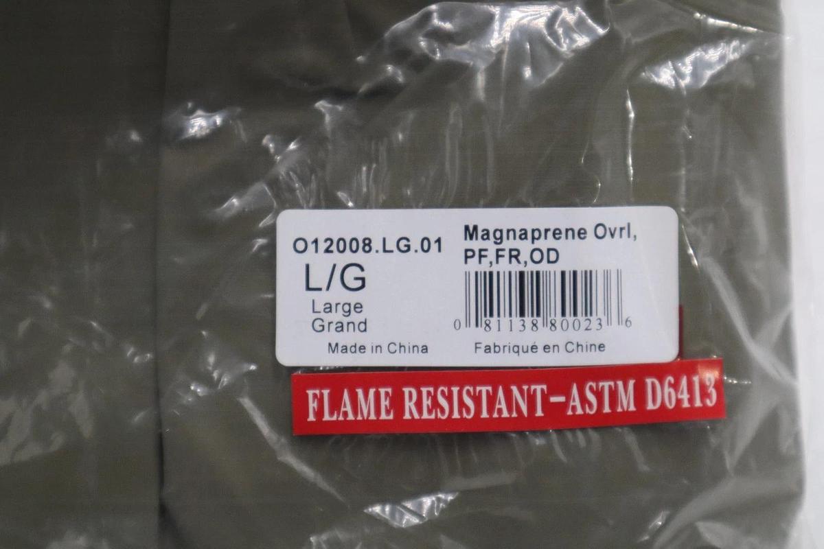 Used TINGLEY O12008 Magnaprene Flame Resistant Rain BIB 2X LARGE STK SGF95