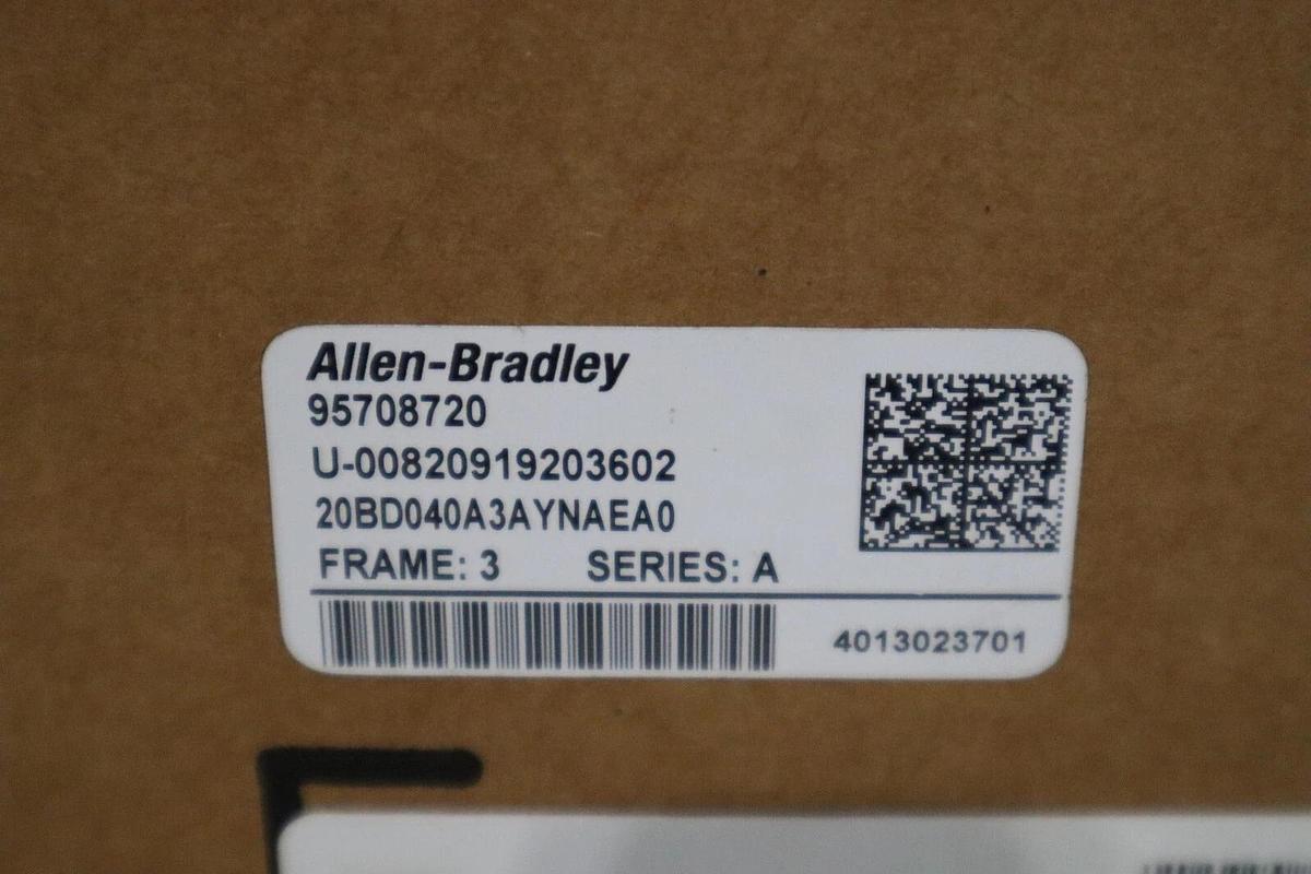Used New Allen Bradley 20BD040A3AYNAEA0 POWERFLEX 700 DRIVE VFD 480 VAC STOCK S-576