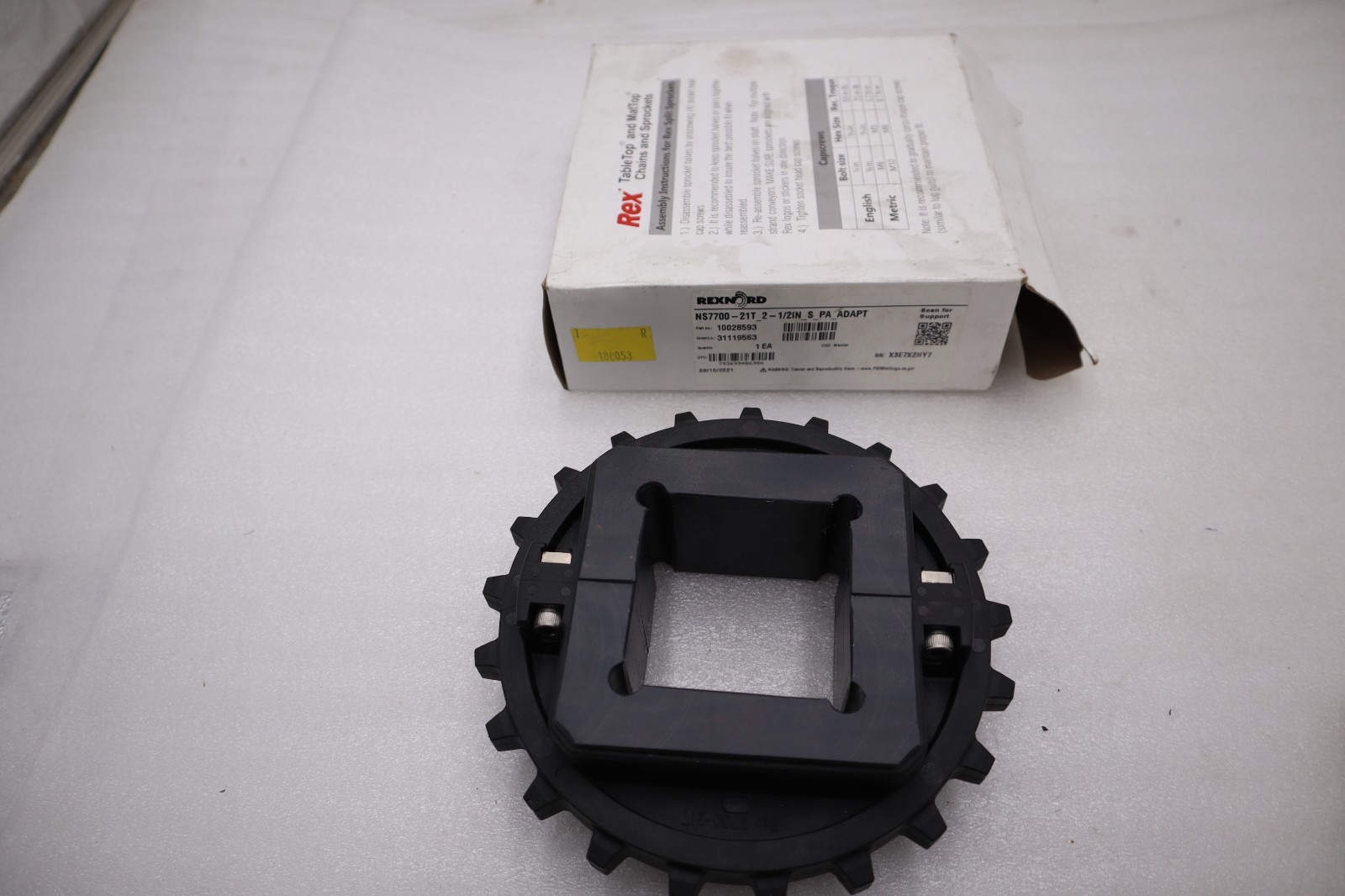 NEW REXNORD NS7700-21T_2-1/2IN_S_PA _ADAPT/ 10028593 SPROCKET STOCK H1563