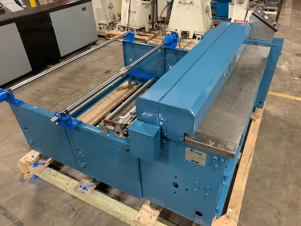 Used 60" ROSENTHAL SHEETER MODEL WAS-5-UBZEA-24 WITH OUTPUT CONVEYOR