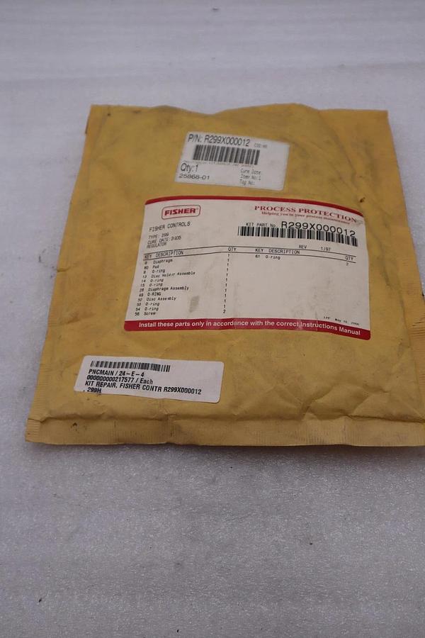 Used FISHER CONTROLS R299X000012 REPAIR KIT NEW STOCK 1019B