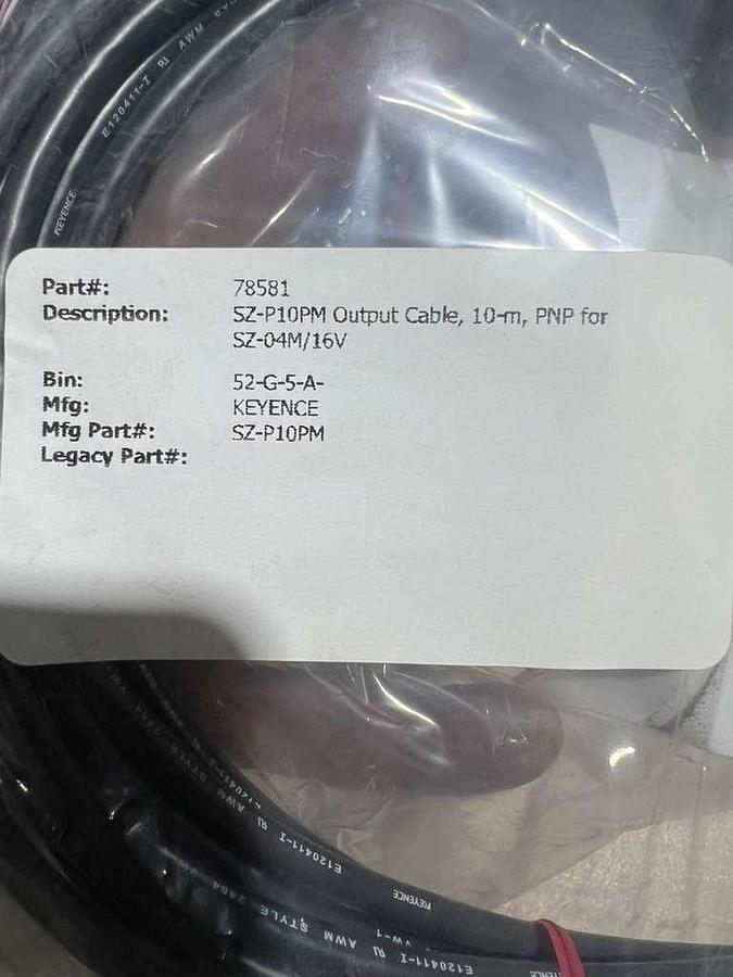 Keyence SZ-P10PM Output Cable 10m NEW STOCK K747CC