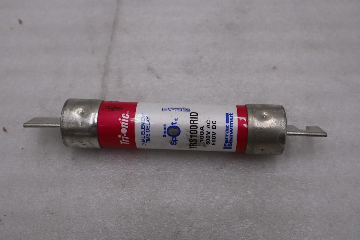 Used NEW OPEN BOX Fuse FERRAZ SHAWMUT TRS100RID 100A 600 V Fuse Trionic STK 5644CC