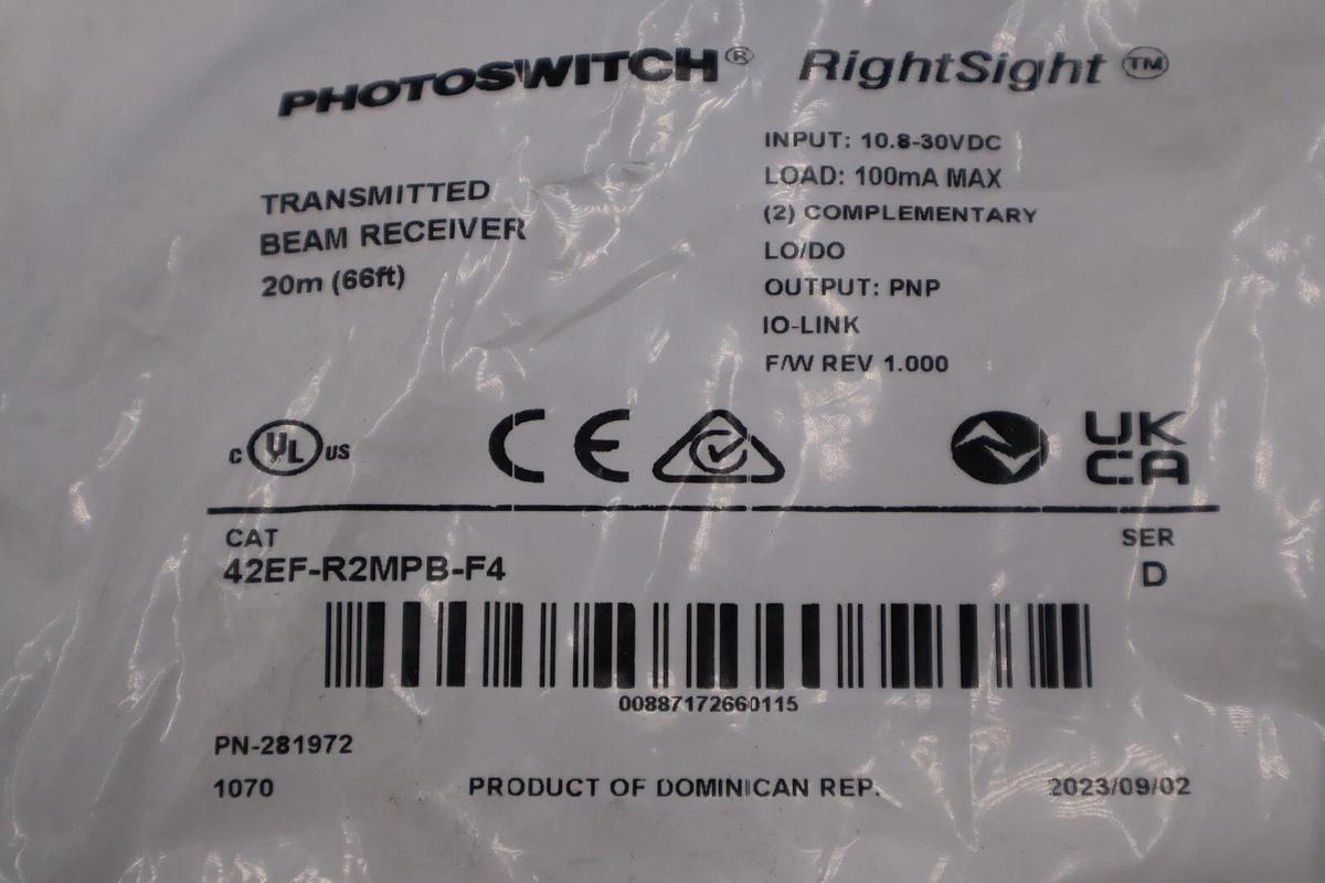 Used New 42EF-R2MPB-F4 Photoelectric Proximity Sensor Substitute STOCK H853