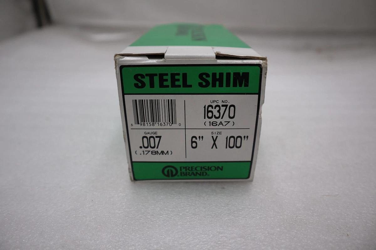 LOT OF 2 -- Precision Brand 16370 Gauge Steel Shim 0.007" x 6" x 100" STK H987A