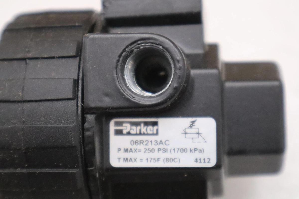 Used PARKER 06R213AC Air Pressure Regulator 0-160 Gauge STOCK GF203A