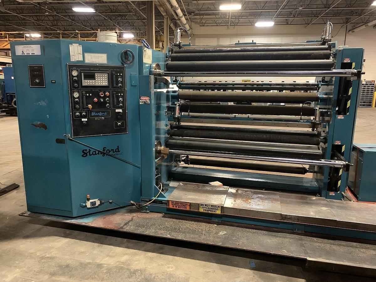Used 62" STANFORD DUPLEX SLITTER REWINDER MODEL 2038-RT