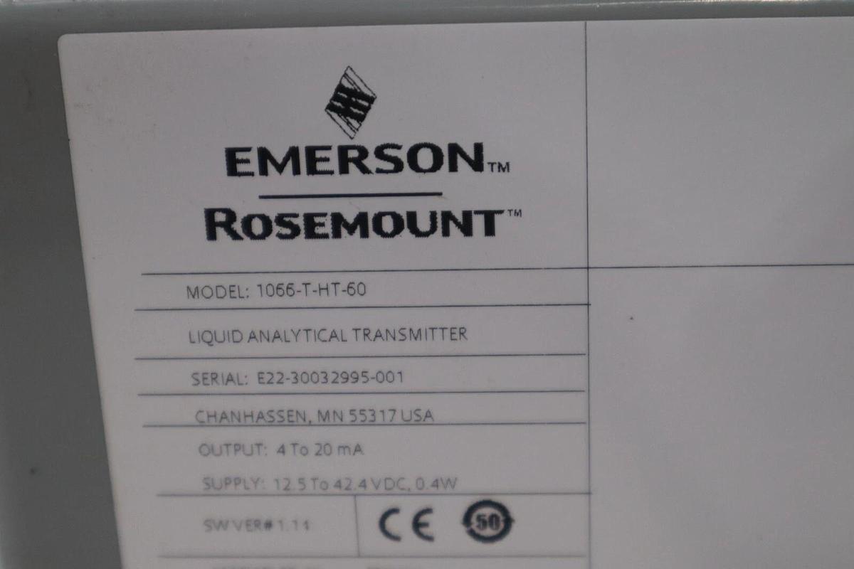 Rosemount 1066-T-HT-60 Liquid Analytical Transmitter, New WITH BOX STOCK 5587A
