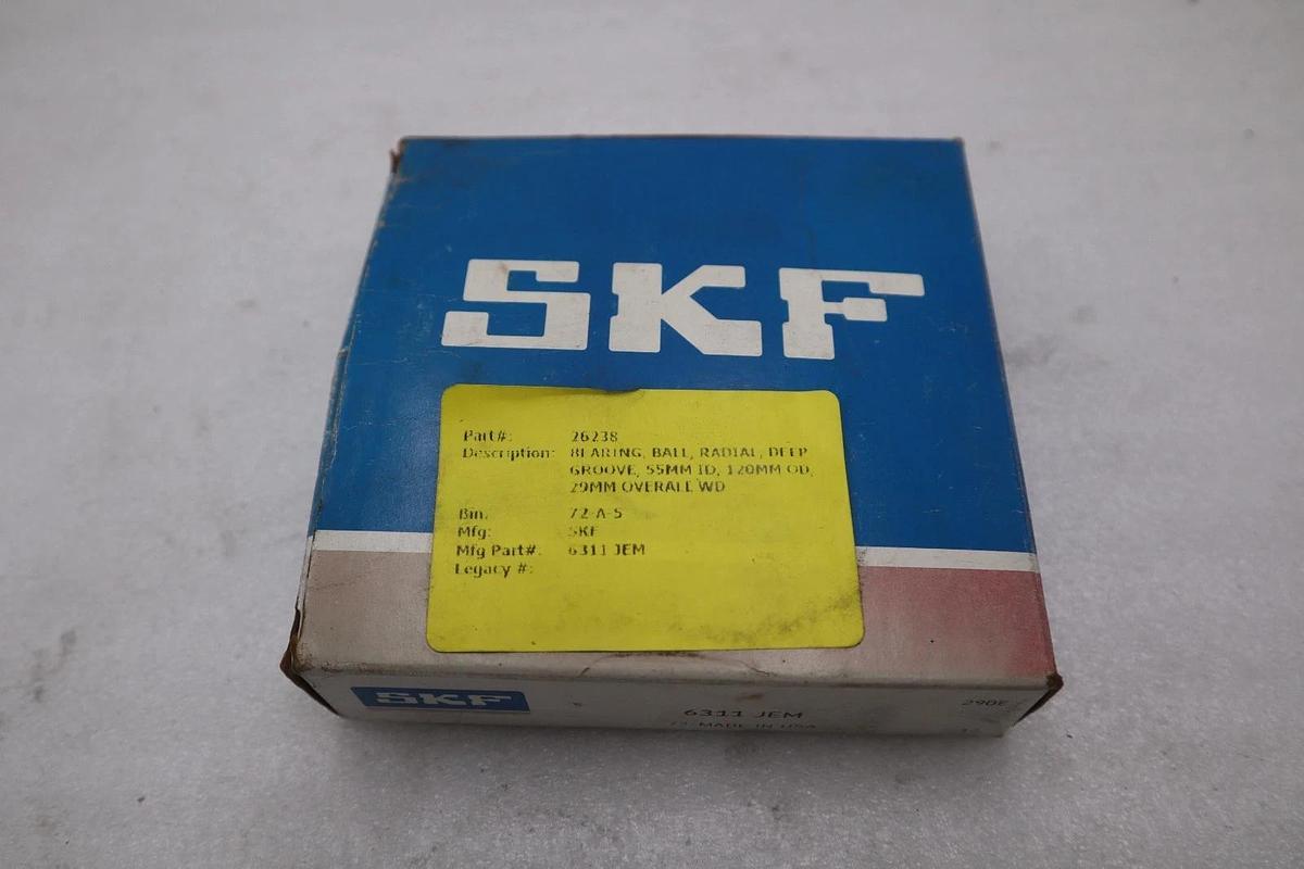 LOT OF 2 NEW OPEN BOX SKF Bearing 6311 JEM 6311-JEM STK K3246CC