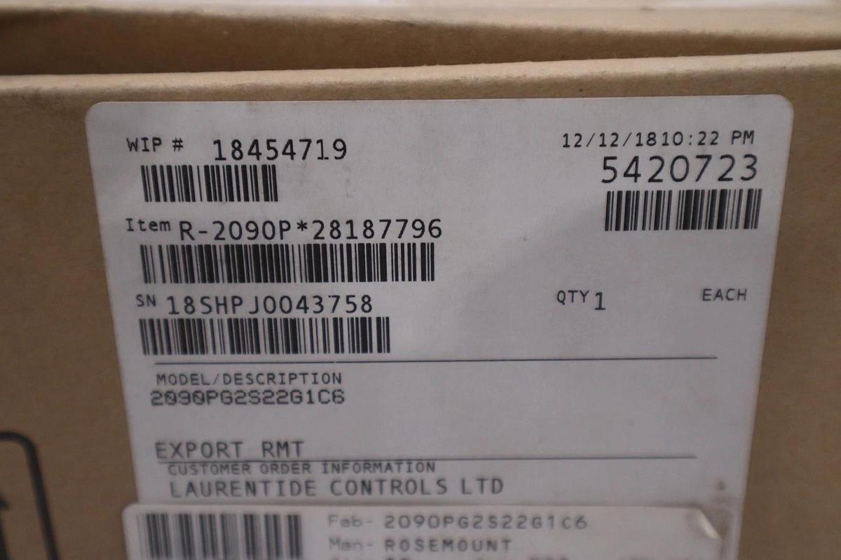 Used Rosemount 2090P/ 2090PG2S22G1C6 Pressure Transmitter - STOCK SGF138