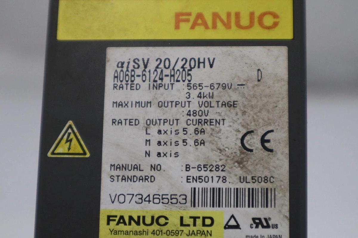 Used FANUC A06B-6124-H205 SERIES B SERVO AMPLIFIER MODULE STOCK 101B