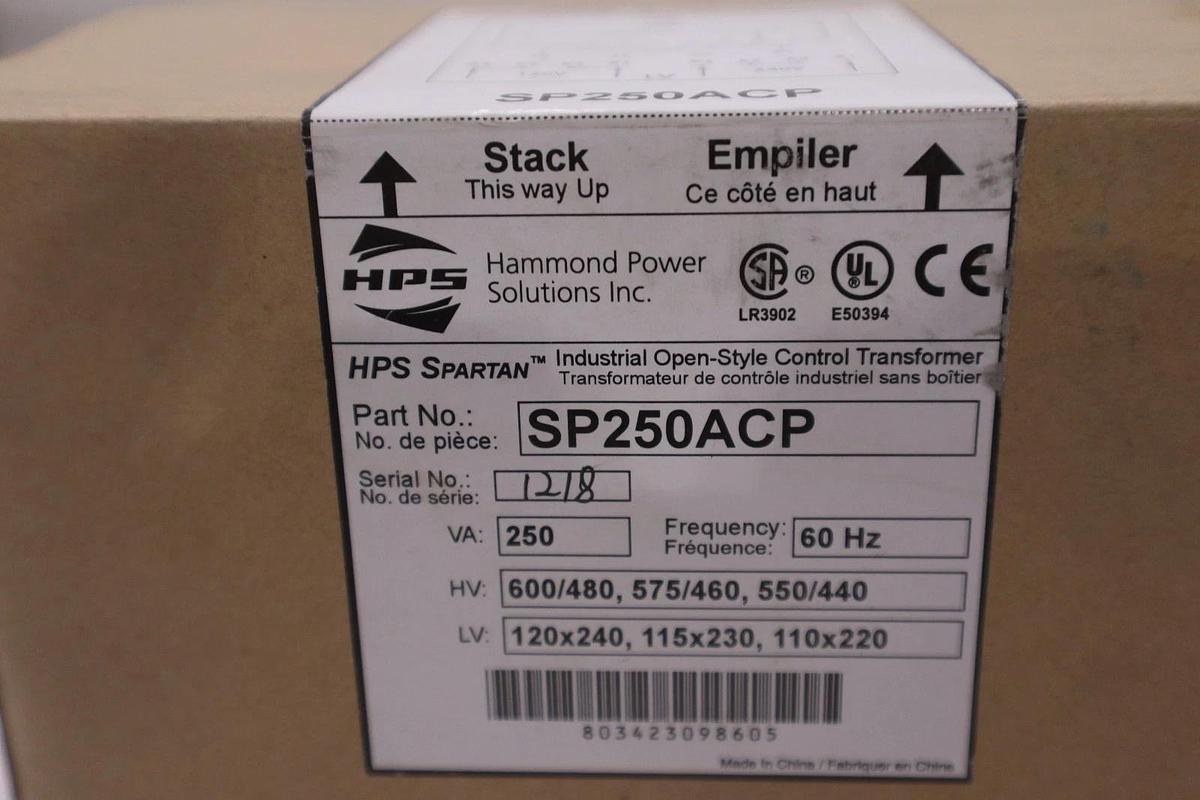 Used Hammond Power Systems SP250ACP Control Transformer - NEW IN BOX - STOCK GF1050