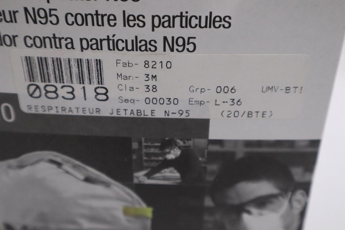 LOT OF 4 - Expired 3M 8210 N95 Particulate Respirator Face Mask - STOCK SGF103