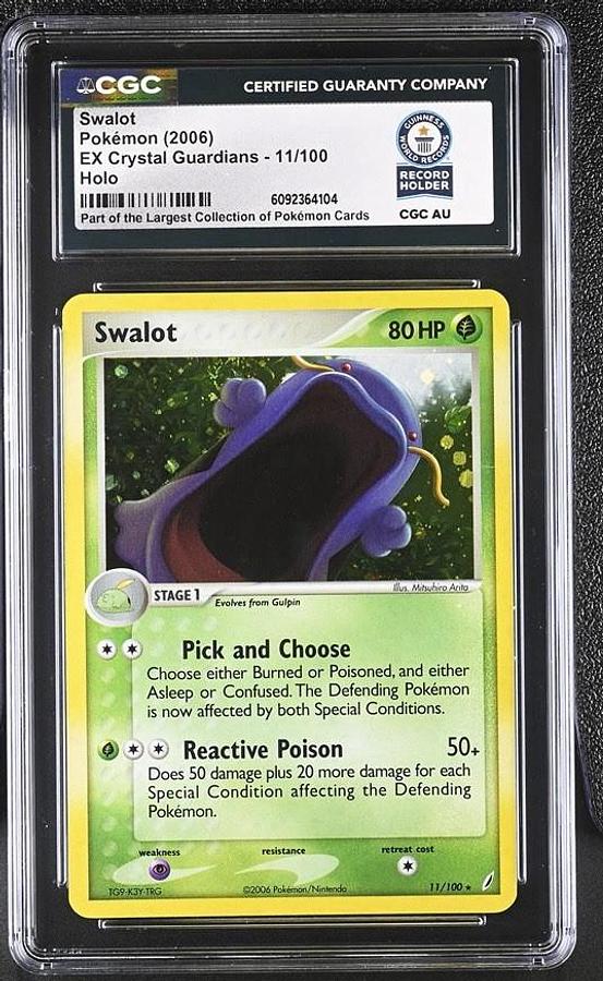 Used 2006 POKEMON EX SWALOT-HOLO CRYSTAL GUARDIANS CGC WORLD RECORD 1/1