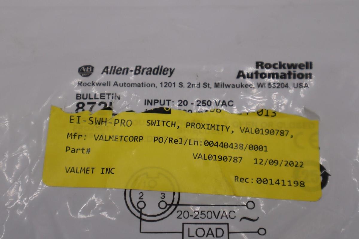 ALLEN BRADLEY 872L-A20E40-R3 SER. A 20-250VAC NEW UNIT STOCK G836A