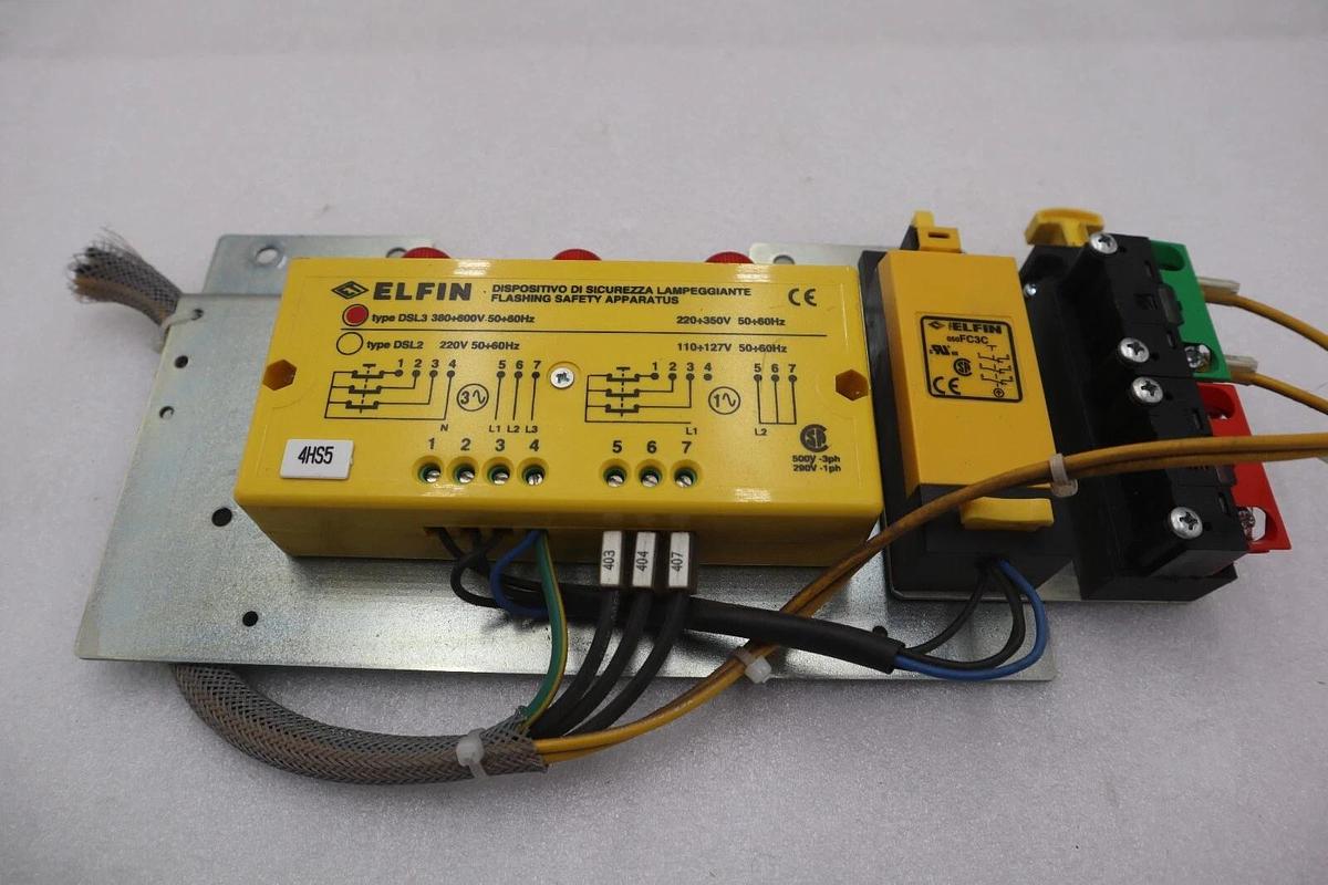 Used Elfin DSL-3 and Elfin 050-FC3C / 030FA Safety Relay Apparatus STOCK 4477