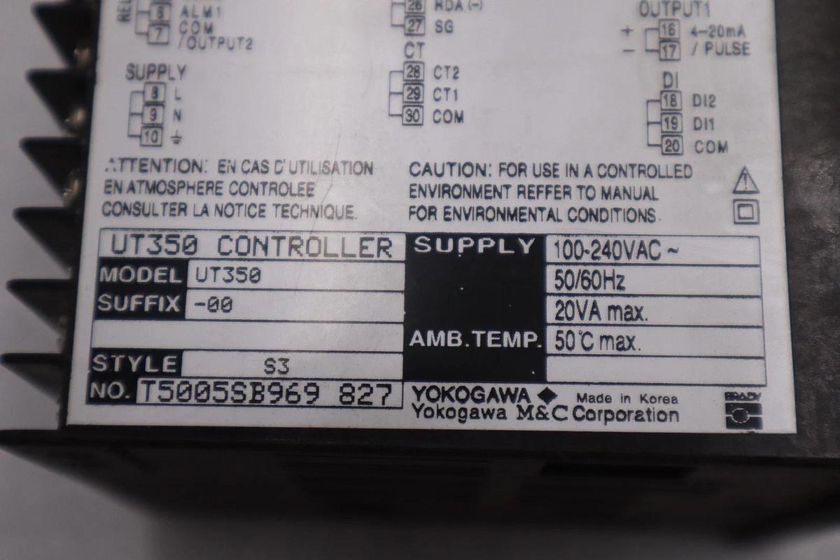 Used YOKOGAWA S3 UT350-00 100-240VAC - STOCK 1397CC