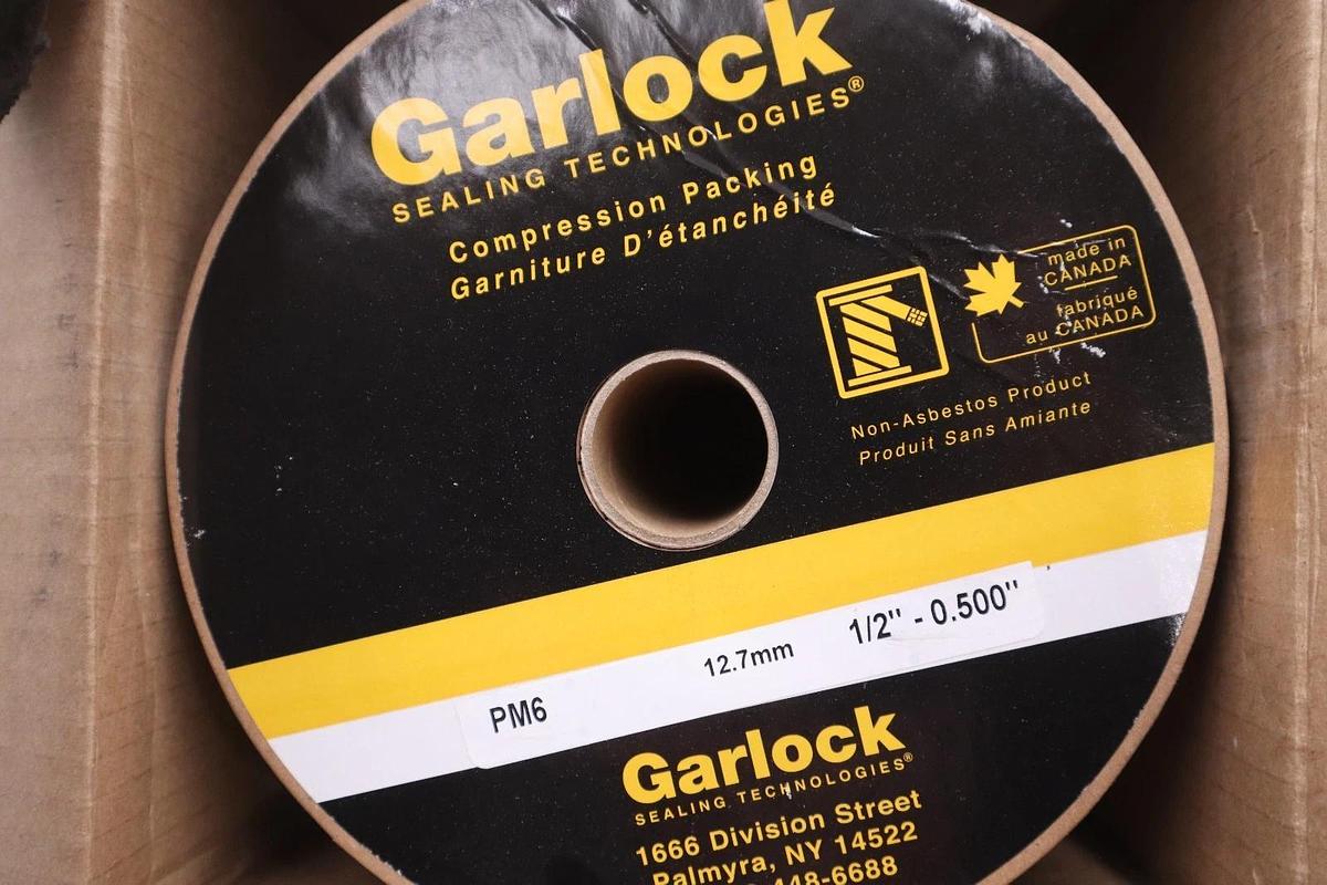 Used GARLOCK 5LB 12.7MM 1/2" 5 LBS CARBON PACKING - NEW IN BOX - STOCK GF853