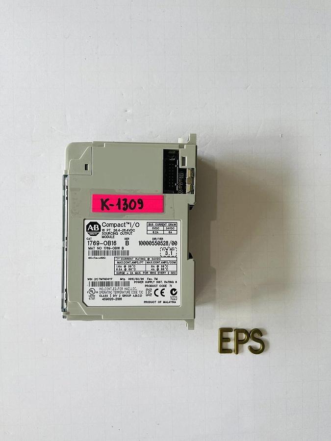 Used Allen-Bradley 1769-OB16 SER B F/W REV 3.1 Compact I/O Module #K-1309