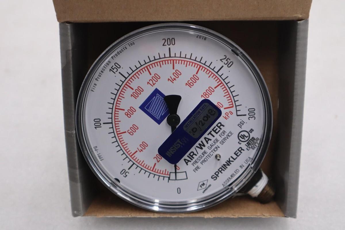 LOT OF 2 - FPPI 11-553-00 Air-Water Pressure Gauge 0–300 PSI - STOCK GF34A