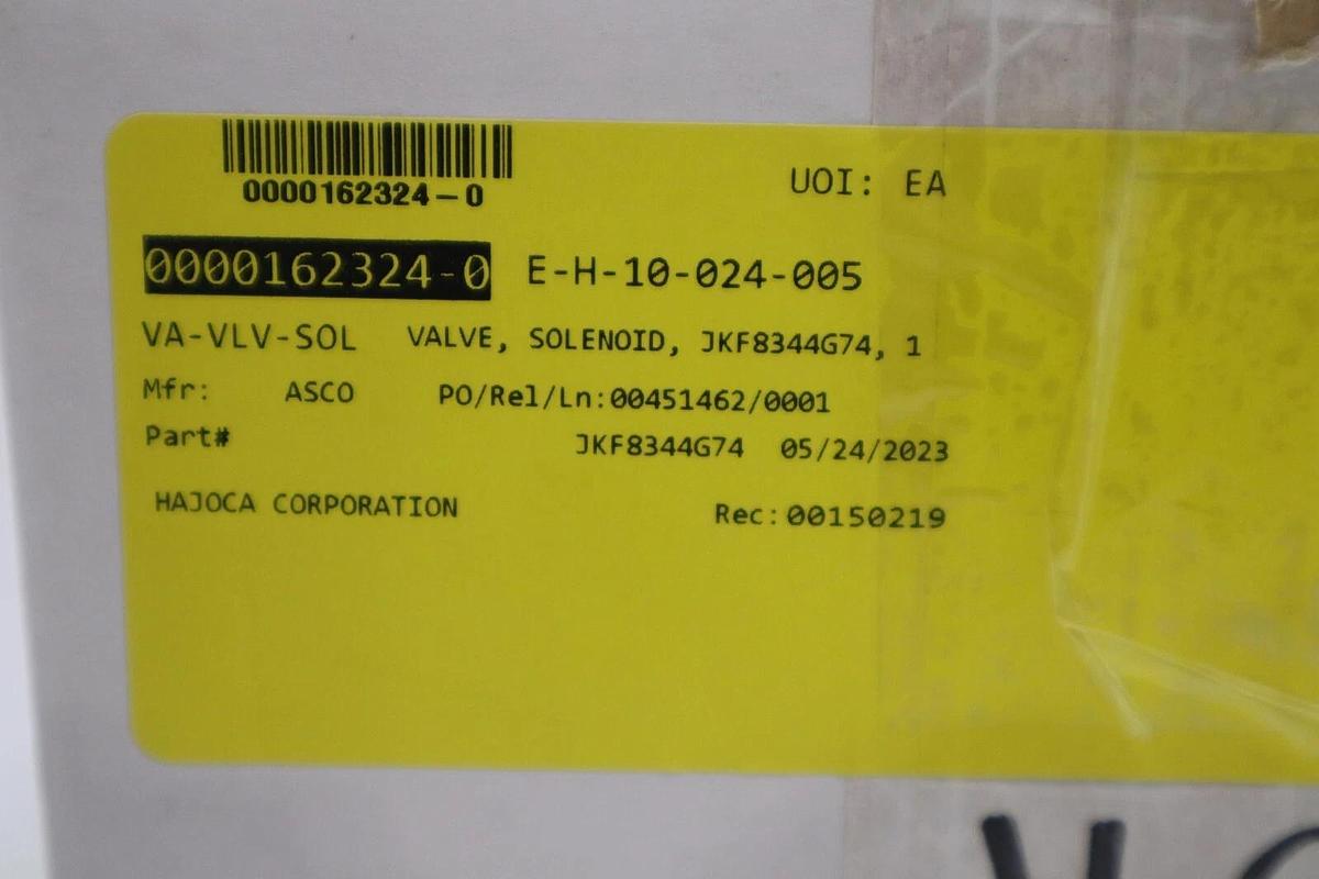 Used NEW IN BOX ASCO JKF8344G074 SOLENOID VALVE T 120/60 110/50 4 WAY STOCK G512