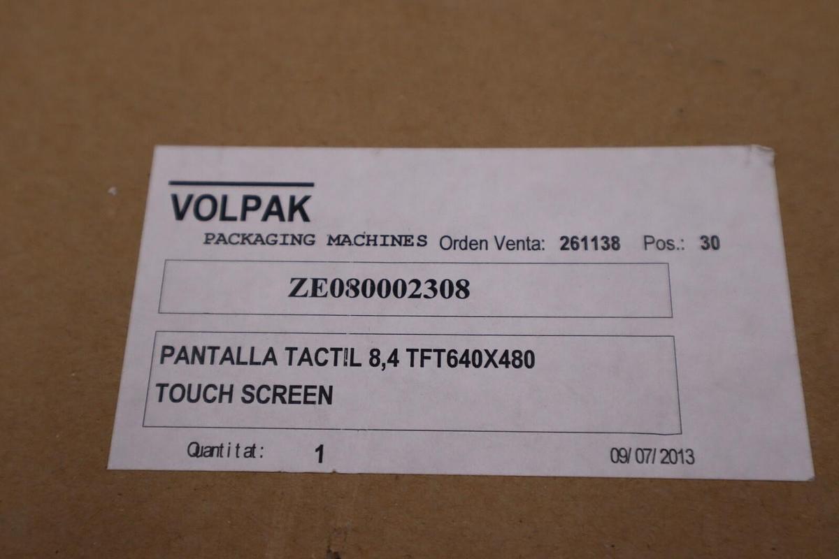 VOLPAK PACKAGING MACHINES ZE080002308 PANTALLA TACTIL TOUCH SCREEN NEW IN BOX