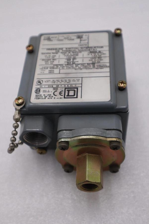 SURPLUS NEVER USED - Square D 02472 Industrial Pressure Switch STOCK H53A