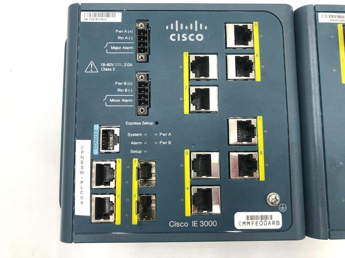 Used ANATEL CISCO IE 3000 IE30008TC ETHERNET SWITCH STOCK 1401