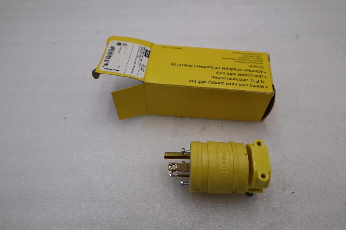 LOT OF 7 NEW OPEN BOX Hubbell Straight Blade Plug 15A 125V  HBL1447   STK H1413