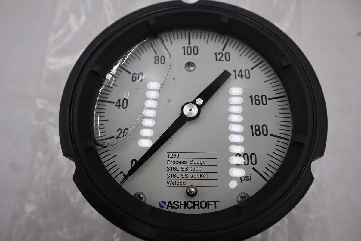 Used ASHCROFT 1259 Process Gauge 316L SS Tube 316L SS Socket Welded - STOCK GF398