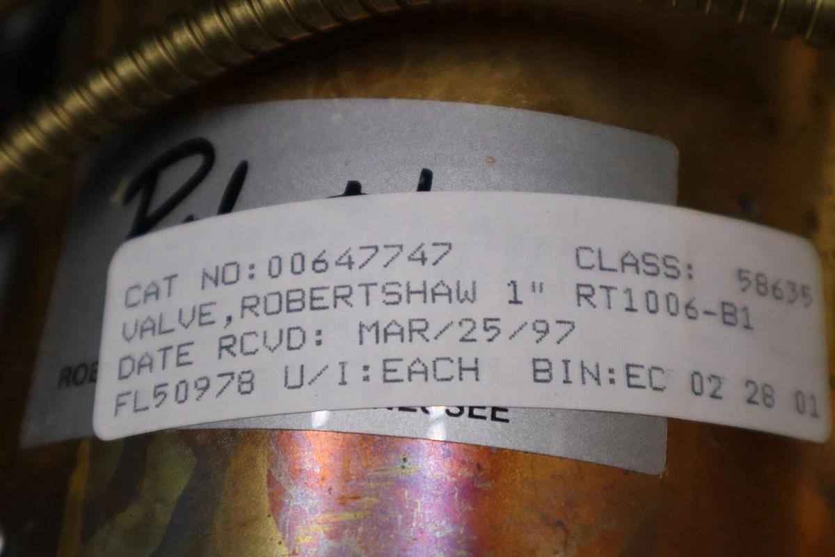 ROBERT SHAW RT1006B1 85-115PSI NEW UNIT STOCK G7