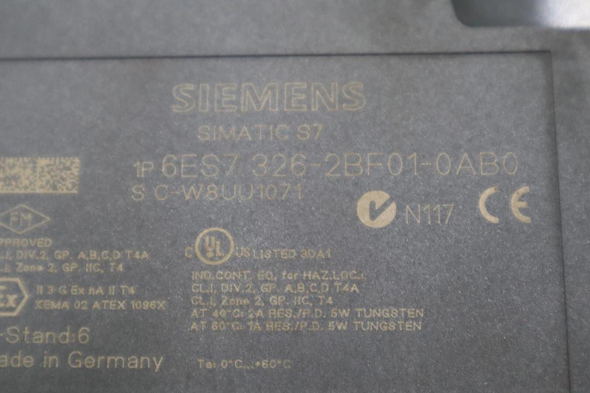 Used SIEMENS 6ES7 326-2BF01-0AB0 6ES7326-2BF01-0AB0 Digital Output Module STOCK 5527