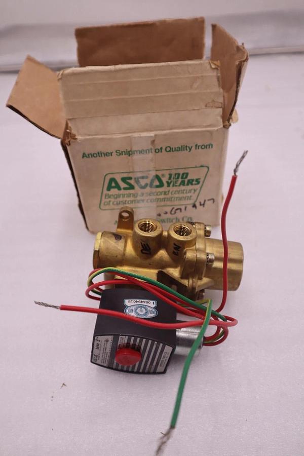 NEW ASCO / Red Hat EF8344G70 Solenoid Valve 1/4" Pipe 110/120V Coil STOCK G575