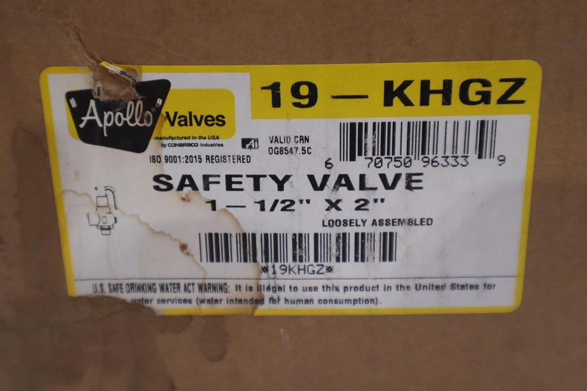APOLLO CONBRACO 19-KHGZ 1-1/2X2" 150PSI PRESSURE RELIEF VALVE - STK GF982