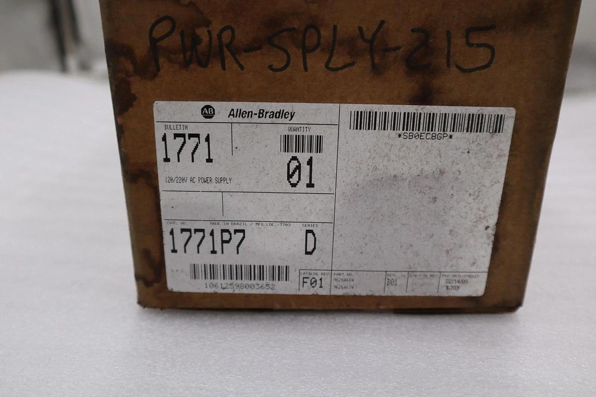 Used Allen Bradley 1771-P7 PLC5 Power Supply Module Ser D - STOCK GF292