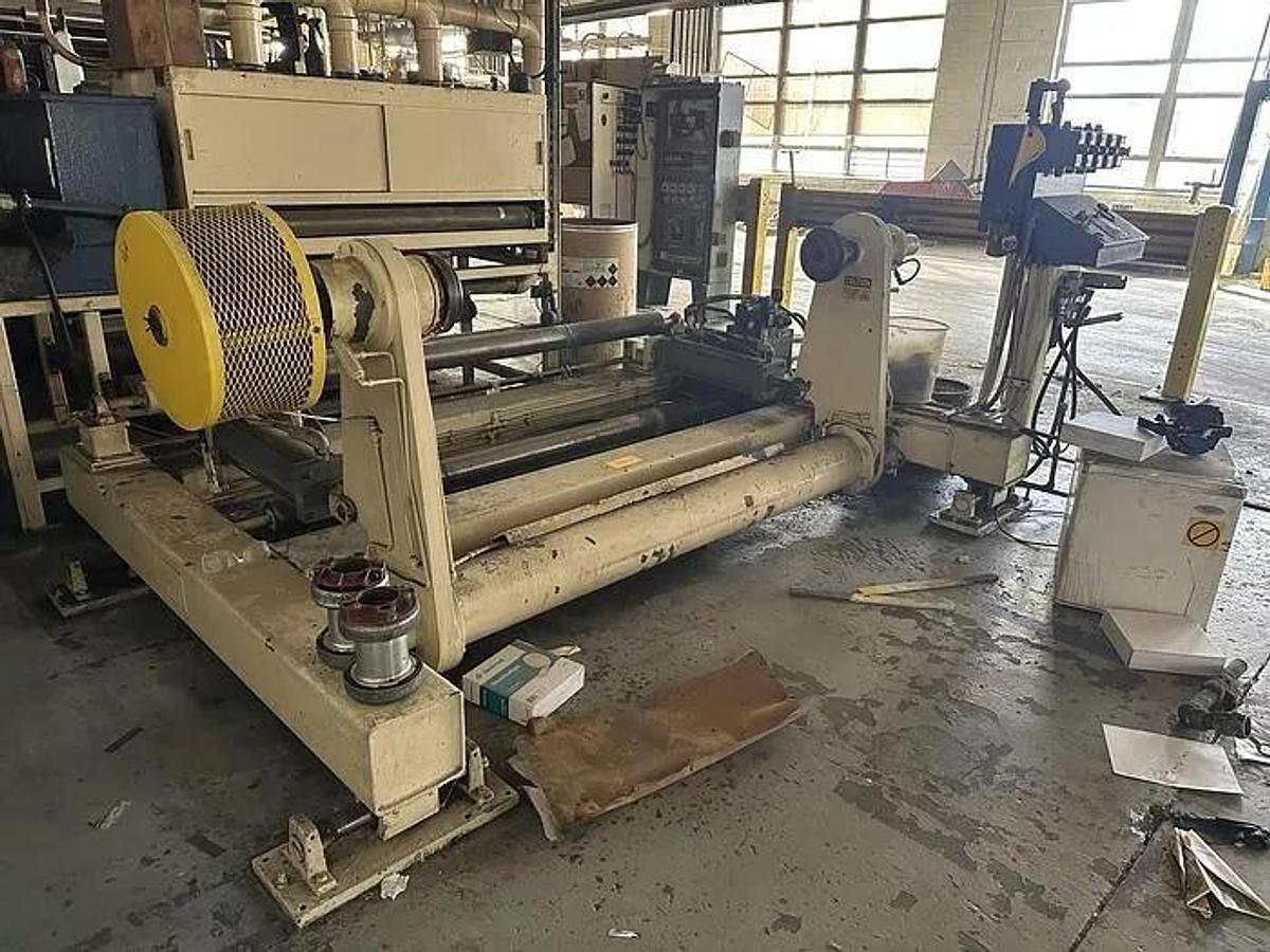 Used LEMBO 60" WIDE SHAFTLESS FLOOR PICK UP 50" DIA. UNWIND STAND BACKSTAND