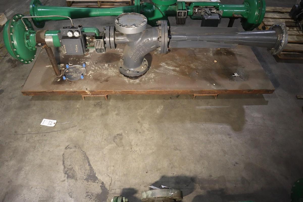 Used Fisher Control Valve Fulton Boiler Steam Valve With Pneumatic Actuator