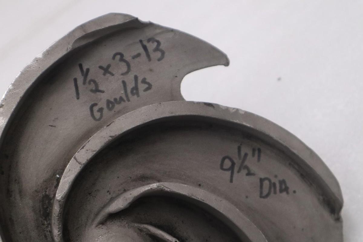 Used Goulds 5 Vane 1.5x3-13 9.5" 53970 Stainless Pump Impeller - STOCK G416B