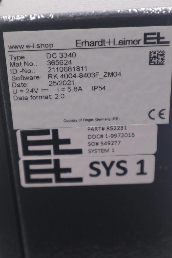 Used MCR ERHARDT & LEIMER WEB CONTROL SYSTEM NEW FX5260 / DC3340 / AG4497 STOCK 5151