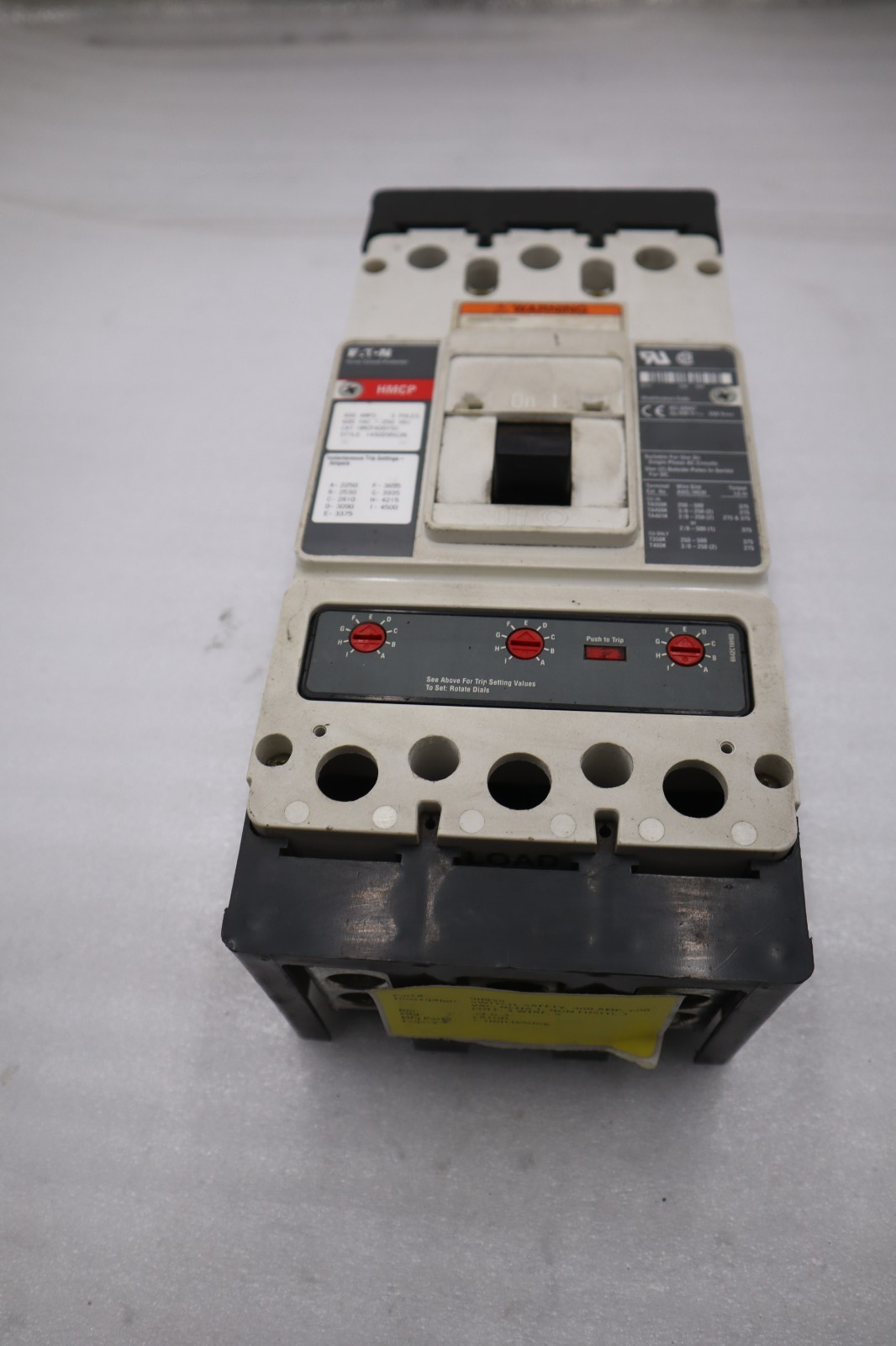 Used New OPEN BOX EATON HMCP400Y5C Ser C Motor Circuit Protector STK CC178