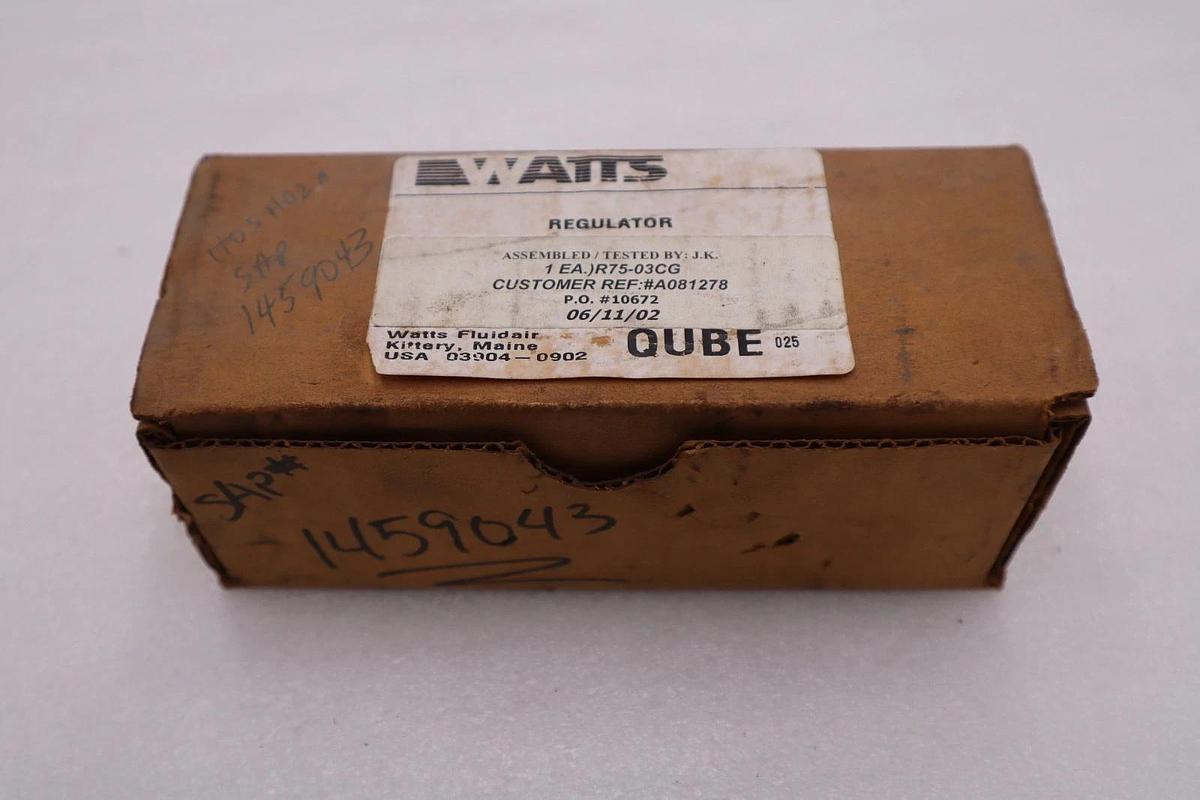 Used NEW PARKER R75-03CG PNEUMATIC REGULATOR 0-125 PSIG 3/8 INCH STOCK H909A