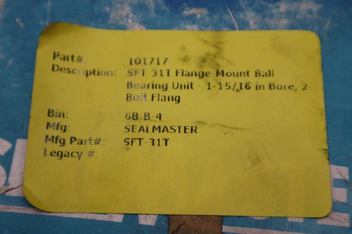 Sealmaster SFT-31T 2-Bolt Flange Mount Bearing 1-15/16" Bore STK CC119