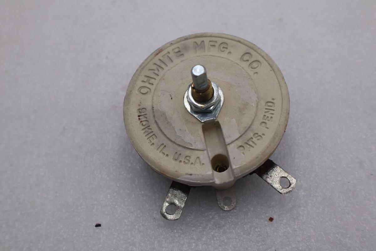 Used OHMITE RKS500E RHEOSTAT 500 OHMS #K-3022