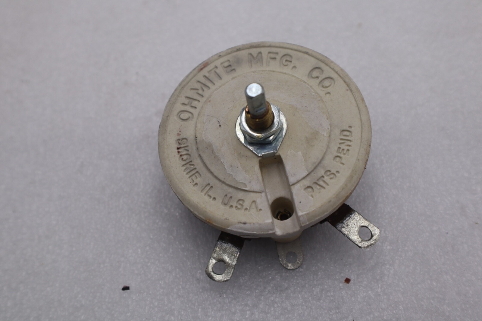Used OHMITE RKS500E RHEOSTAT 500 OHMS #K-3022