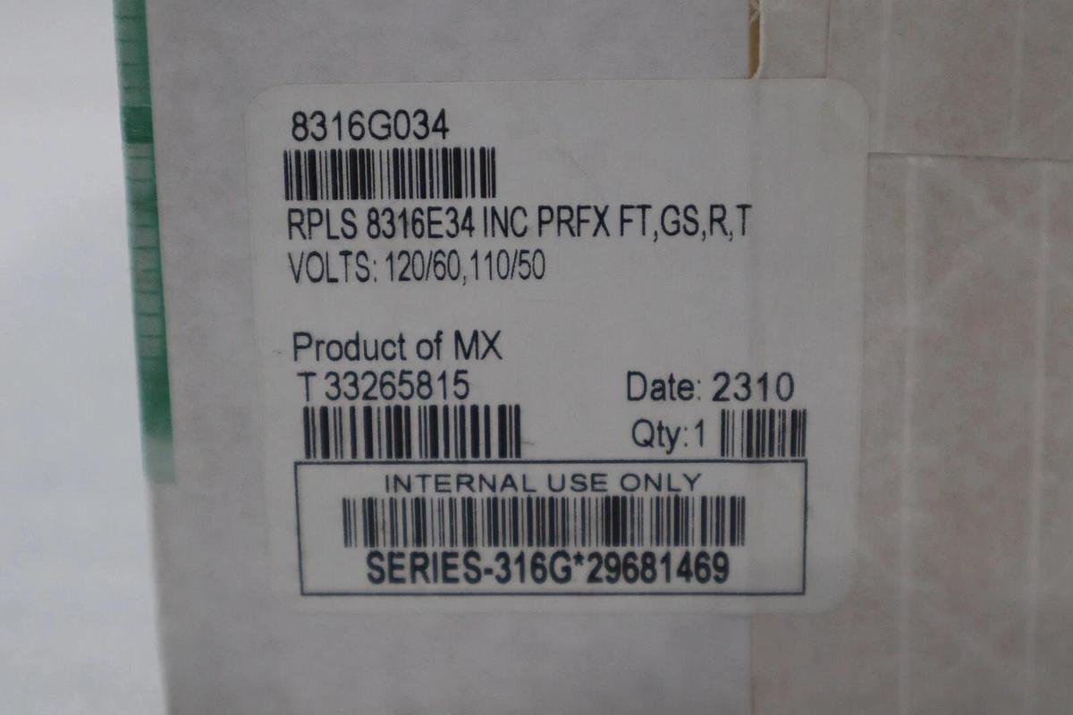 Used NEW IN BOX ASCO 8316G034 RedHat II Solenoid Valve 1" 3-Way 120/60 VAC STOCK G511