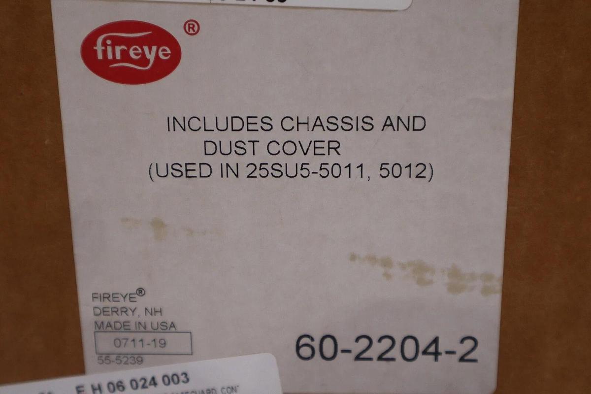 Used NEW Fireye 60-2204-2 Flame Amplifier Module and Chassis with Dust Cover #G193