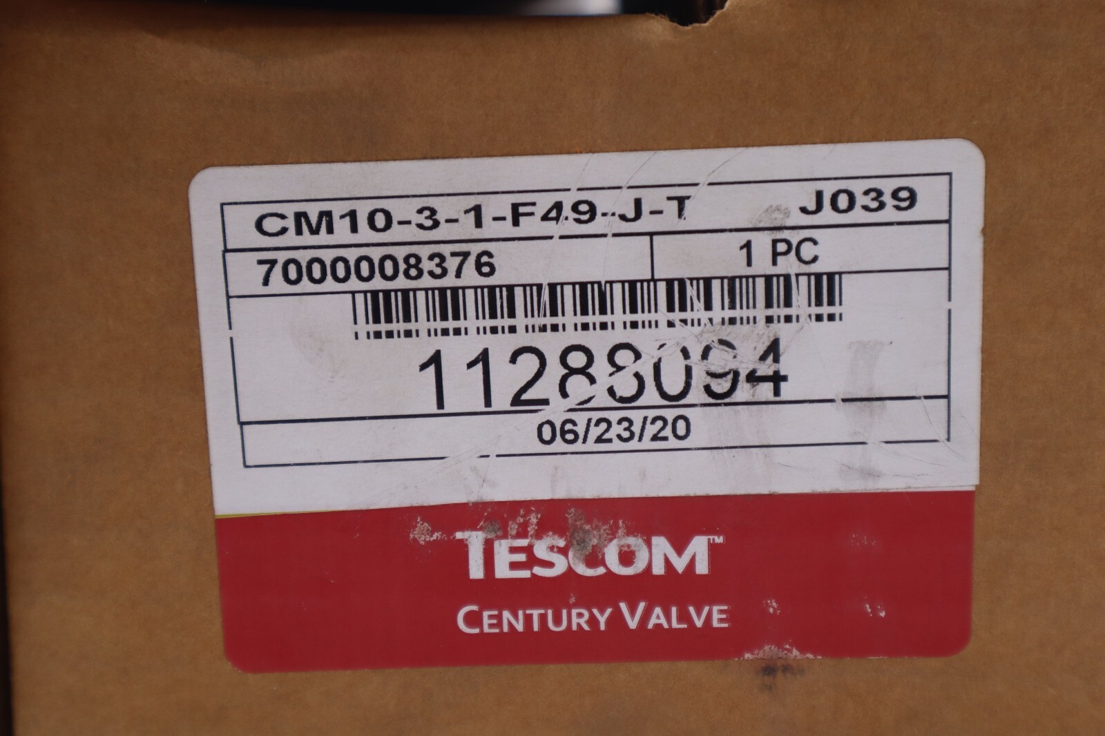 CENTURY VALVE CM10-3-1-F49-J-T three valve manifold STOCK 029-A