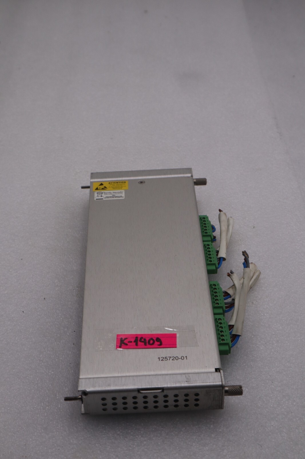 Used BENTLY NEVADA 125720-01 4 CHANNEL RELAY I/O MODULE STOCK #K-1409