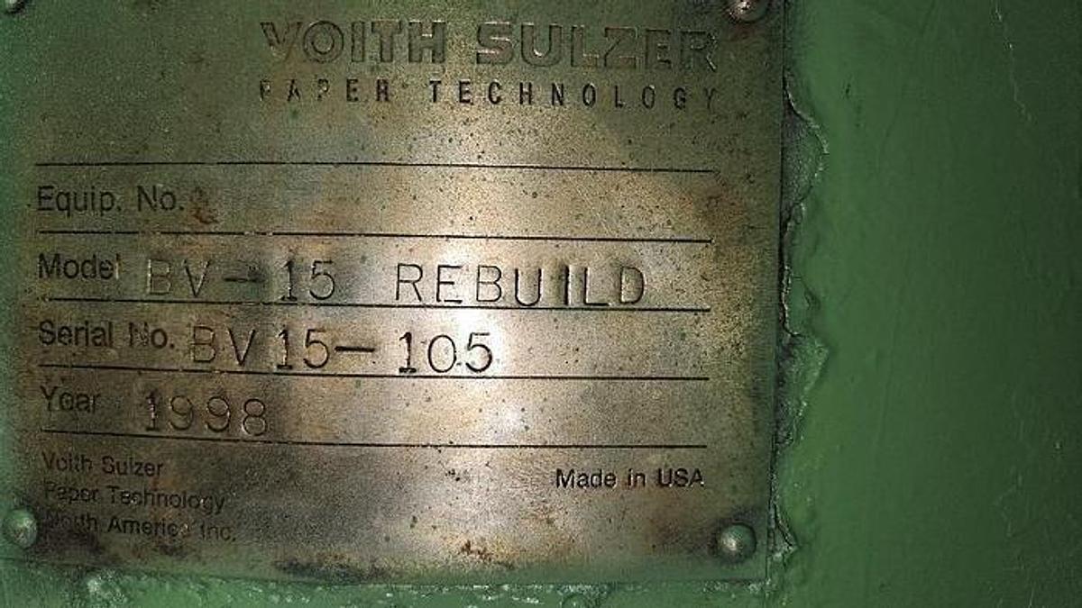 Used VOITH SULZER PULPER DRIVE MODEL BV-15 RATIO 5.86:1